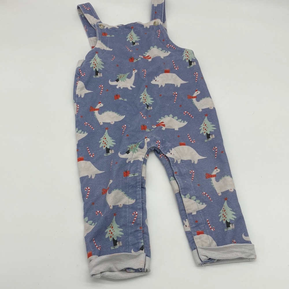 Peppy‎ Mini Dinosaur Christmas/Dino overalls bibs 2t